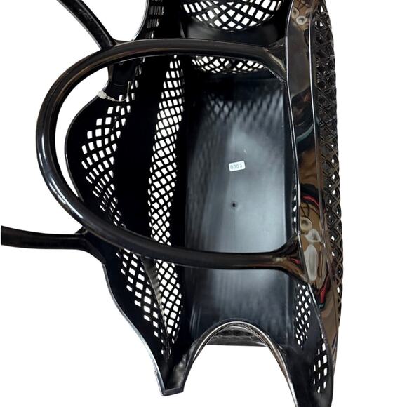 Jelly Tote Large Black Vented PVC Beach Bag Sturdy Handle Carry - Picture 7 of 8